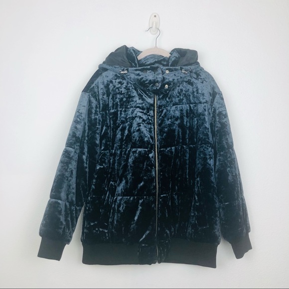 ABOUND BLUE VELVET JACKET SIZE L - Picture 3 of 7